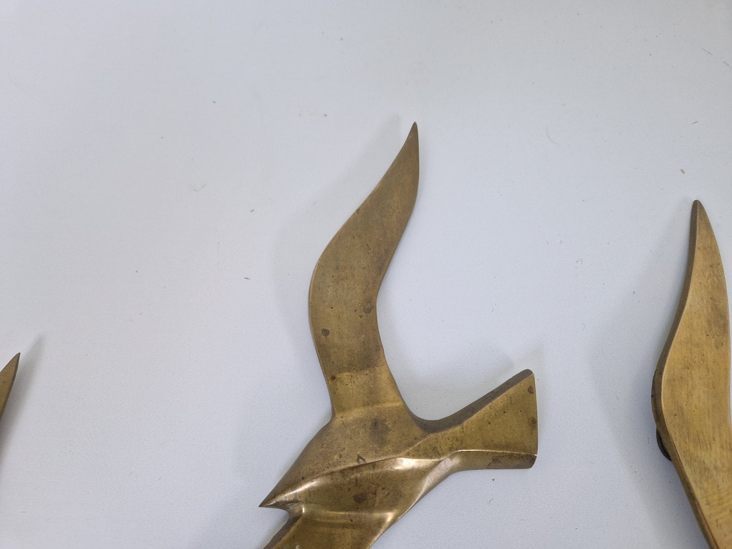 Mid-Century Brass Seagull Wall Decorations, 1960s, Set of 3