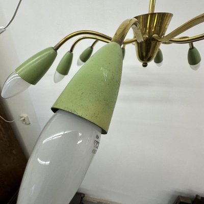 Mid-Century Brass Spider Ceiling Lamp, 1950s-BGP-1798440