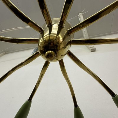 Mid-Century Brass Spider Ceiling Lamp, 1950s-BGP-1798440