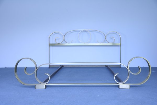 Mid-Century Brass Spiral Bed, 1950s-SXX-717385