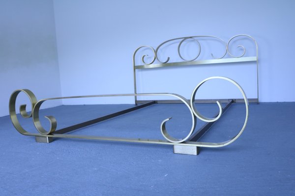 Mid-Century Brass Spiral Bed, 1950s-SXX-717385