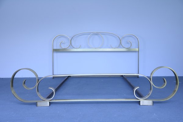 Mid-Century Brass Spiral Bed, 1950s-SXX-717385