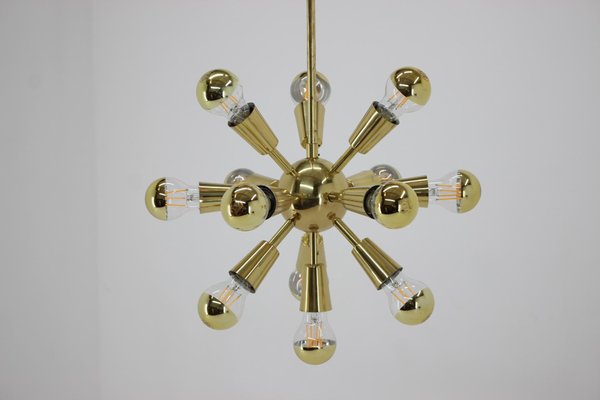 Mid-Century Brass Sputnik Pendant Lamp, 1970s-TZ-707208