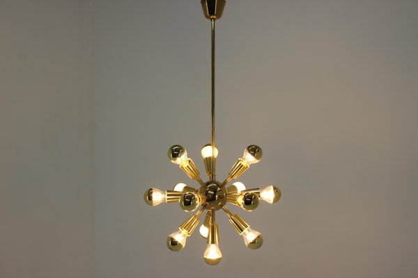 Mid-Century Brass Sputnik Pendant Lamp, 1970s-TZ-707208