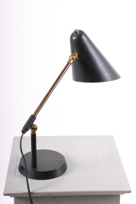 Mid-Century Brass Table Lamp, Denmark, 1950s-FK-1413868