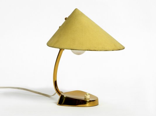 Mid-Century Brass Table Lamp with Fabric Shade from Kalmar Franken KG, Austria, 1950s-RR-727677