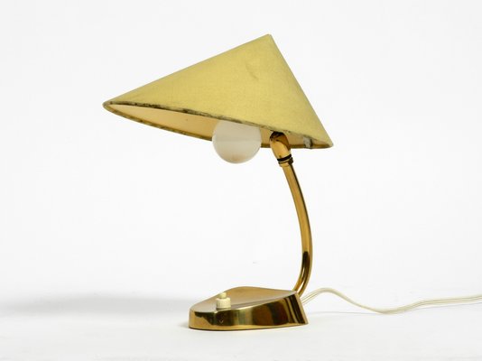 Mid-Century Brass Table Lamp with Fabric Shade from Kalmar Franken KG, Austria, 1950s-RR-727677