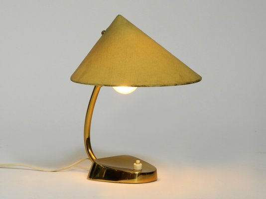 Mid-Century Brass Table Lamp with Fabric Shade from Kalmar Franken KG, Austria, 1950s-RR-727677