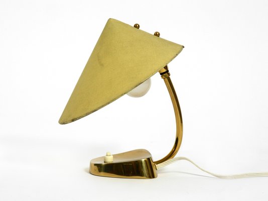 Mid-Century Brass Table Lamp with Fabric Shade from Kalmar Franken KG, Austria, 1950s-RR-727677