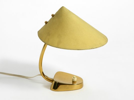 Mid-Century Brass Table Lamp with Fabric Shade from Kalmar Franken KG, Austria, 1950s-RR-727677