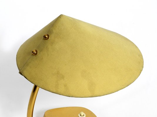 Mid-Century Brass Table Lamp with Fabric Shade from Kalmar Franken KG, Austria, 1950s-RR-727677