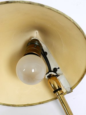 Mid-Century Brass Table Lamp with Fabric Shade from Kalmar Franken KG, Austria, 1950s-RR-727677