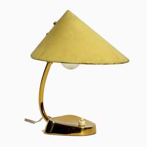 Mid-Century Brass Table Lamp with Fabric Shade from Kalmar Franken KG, Austria, 1950s-RR-727677