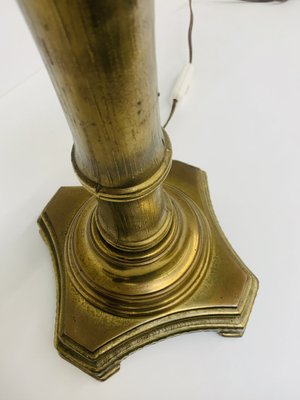 Mid-Century Brass Table Lamp with Faux Bamboo Design, 1970s-OJT-1721738