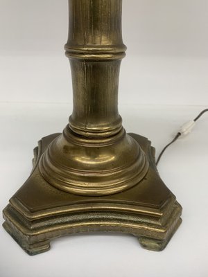 Mid-Century Brass Table Lamp with Faux Bamboo Design, 1970s-OJT-1721738