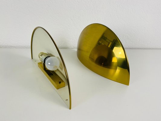 Mid-Century Brass Wall Lamps by Florian Schulz, 1960s, Set of 2-PUK-1113724