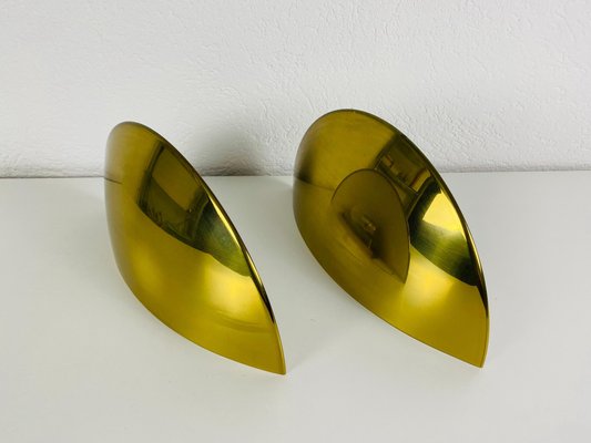 Mid-Century Brass Wall Lamps by Florian Schulz, 1960s, Set of 2-PUK-1113724