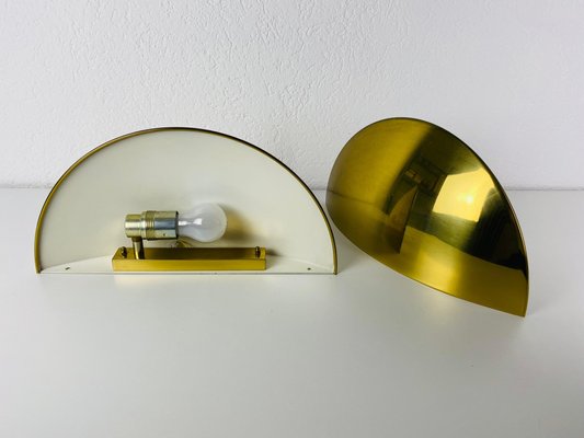 Mid-Century Brass Wall Lamps by Florian Schulz, 1960s, Set of 2-PUK-1113724