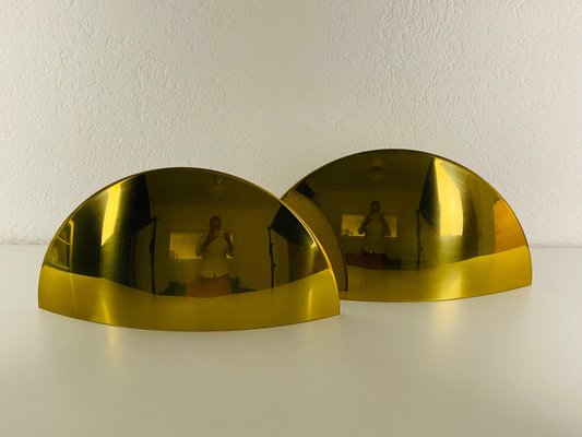 Mid-Century Brass Wall Lamps by Florian Schulz, 1960s, Set of 2-PUK-1113724