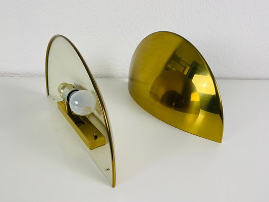 Mid-Century Brass Wall Lamps by Florian Schulz, 1960s, Set of 2-PUK-1113724