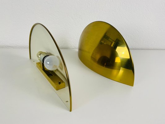 Mid-Century Brass Wall Lamps by Florian Schulz, 1960s, Set of 2-PUK-1113724