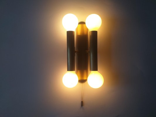 Mid-Century Brass Wall Light from Fischer Leuchten, 1970s-TZ-746223