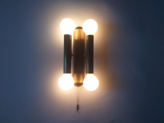 Mid-Century Brass Wall Light from Fischer Leuchten, 1970s-TZ-746223