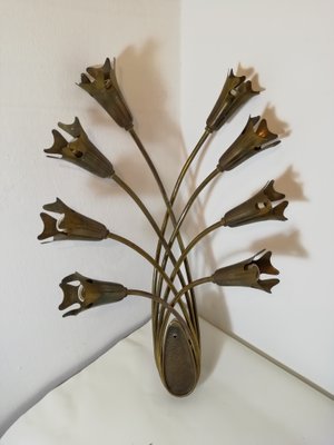 Mid-Century Brass Wall Light, Italy, 1950s-HNE-1062540