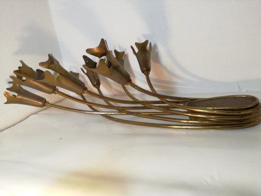 Mid-Century Brass Wall Light, Italy, 1950s-HNE-1062540