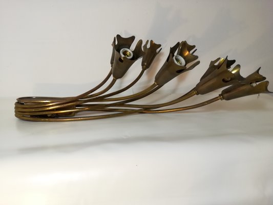 Mid-Century Brass Wall Light, Italy, 1950s-HNE-1062540