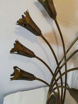 Mid-Century Brass Wall Light, Italy, 1950s-HNE-1062540