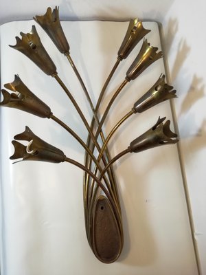 Mid-Century Brass Wall Light, Italy, 1950s-HNE-1062540