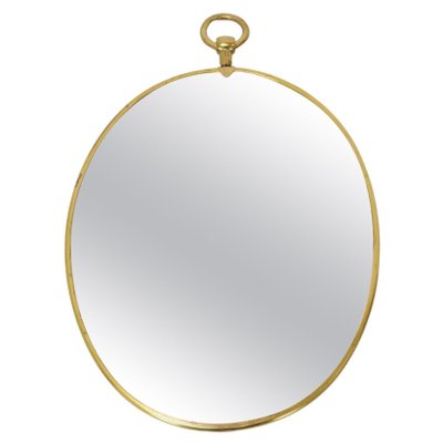 Mid-Century Brass Wall Mirror, 1960s-TZ-1705356