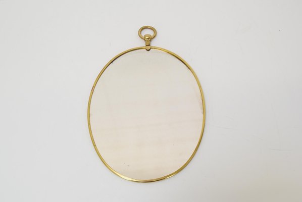 Mid-Century Brass Wall Mirror, 1960s-TZ-1705356