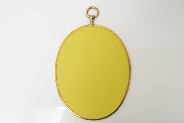 Mid-Century Brass Wall Mirror, 1960s-TZ-1705356