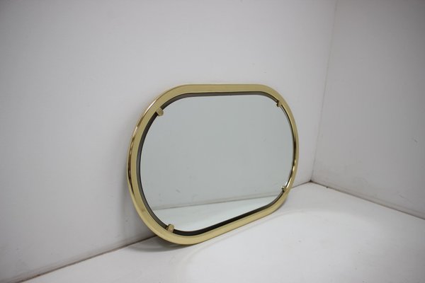 Mid-Century Brass Wall Mirror, 1970s-TZ-1705359