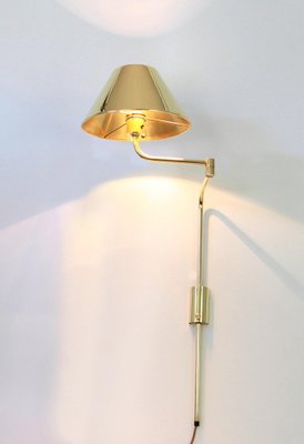 Mid-Century Brass Wall Sconces by Florian Schulz, 1980s-UGR-1085581