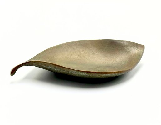 Mid-Century Bronze Leaf Ashtray attributed to Carl Auböck, Austria, 1950s-ZCY-1812015