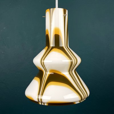 Mid-Century Brown Opaline Murano Glass Pendant Lamp, Italy, 1950s-WQC-1311103