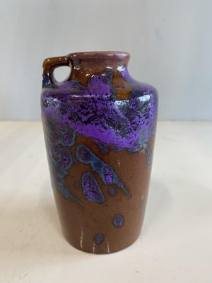 Mid-Century Brown, Purple and Blue Ceramic Vase from Scheurich, 1954-JO-1374190