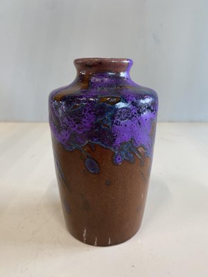 Mid-Century Brown, Purple and Blue Ceramic Vase from Scheurich, 1954-JO-1374190