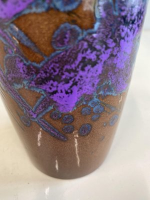 Mid-Century Brown, Purple and Blue Ceramic Vase from Scheurich, 1954-JO-1374190