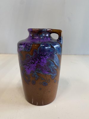 Mid-Century Brown, Purple and Blue Ceramic Vase from Scheurich, 1954-JO-1374190