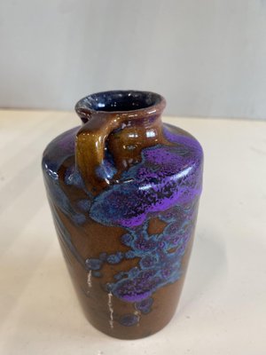 Mid-Century Brown, Purple and Blue Ceramic Vase from Scheurich, 1954-JO-1374190