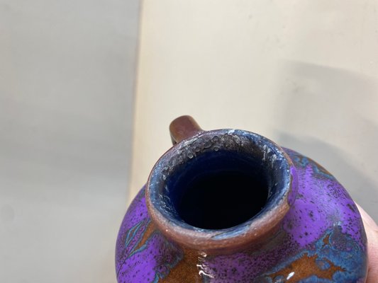 Mid-Century Brown, Purple and Blue Ceramic Vase from Scheurich, 1954-JO-1374190