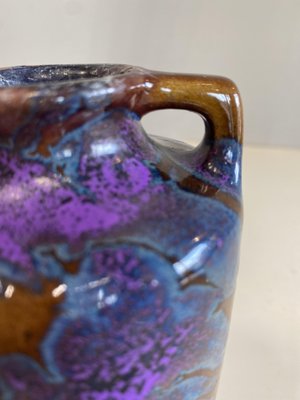 Mid-Century Brown, Purple and Blue Ceramic Vase from Scheurich, 1954-JO-1374190