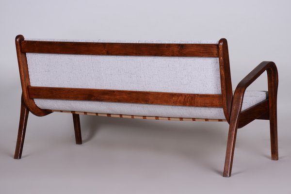 Mid-Century Brown Sofa in Beech by Jan Vanek, 1950s-WHY-1767872