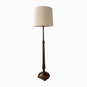 Mid-Century Brown Teak Lamp-IZA-1744945