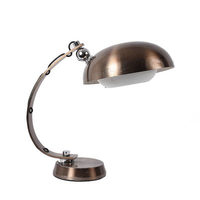 Mid-Century Brushed Bronzed Aluminium Table Lamp from Arredoluce, 1970s-JDR-1125590