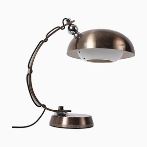 Mid-Century Brushed Bronzed Aluminium Table Lamp from Arredoluce, 1970s-JDR-1125590